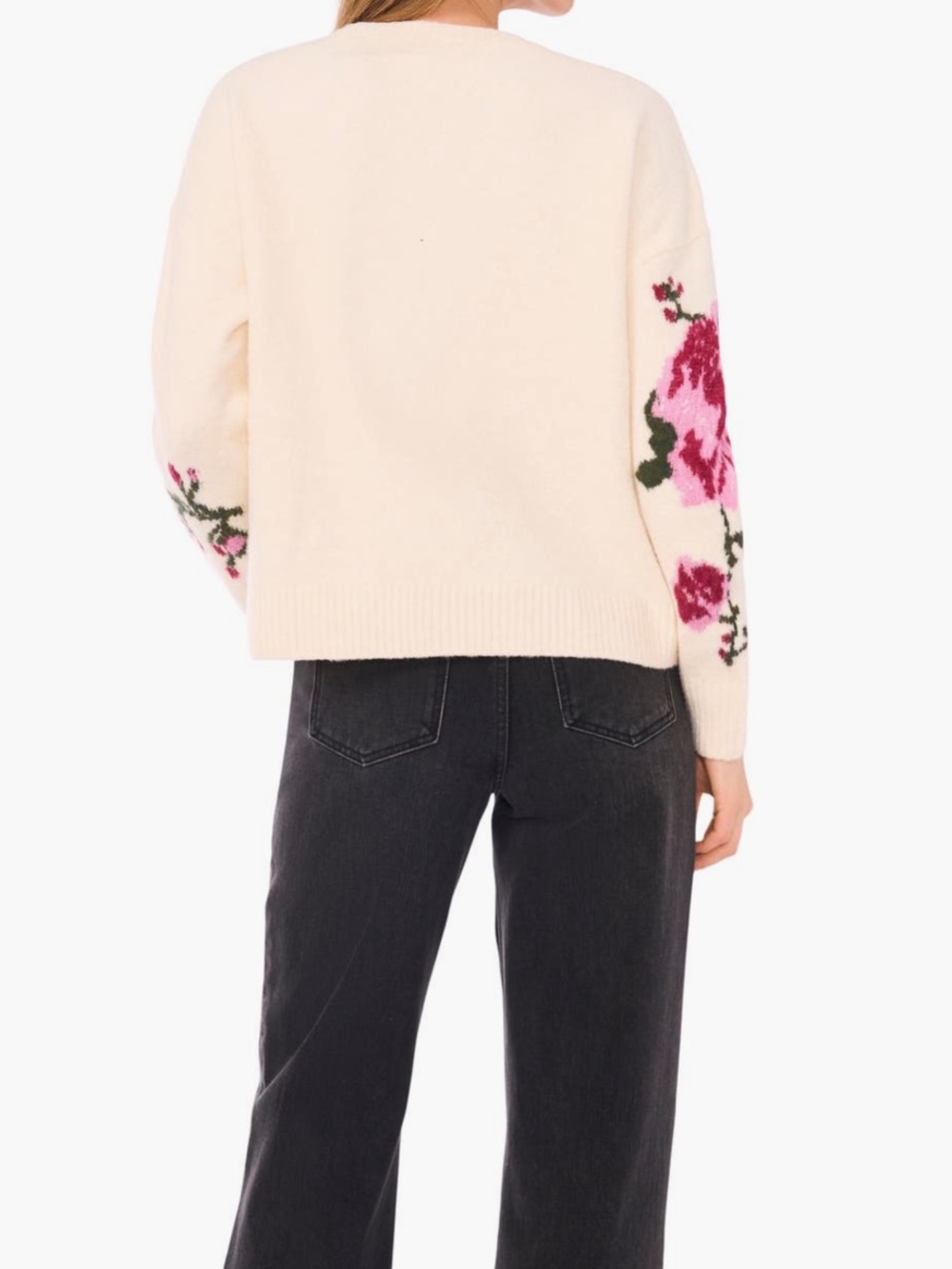 Beautiful 1. State Cream Sweater with Floral Details - Picture 3 of 11